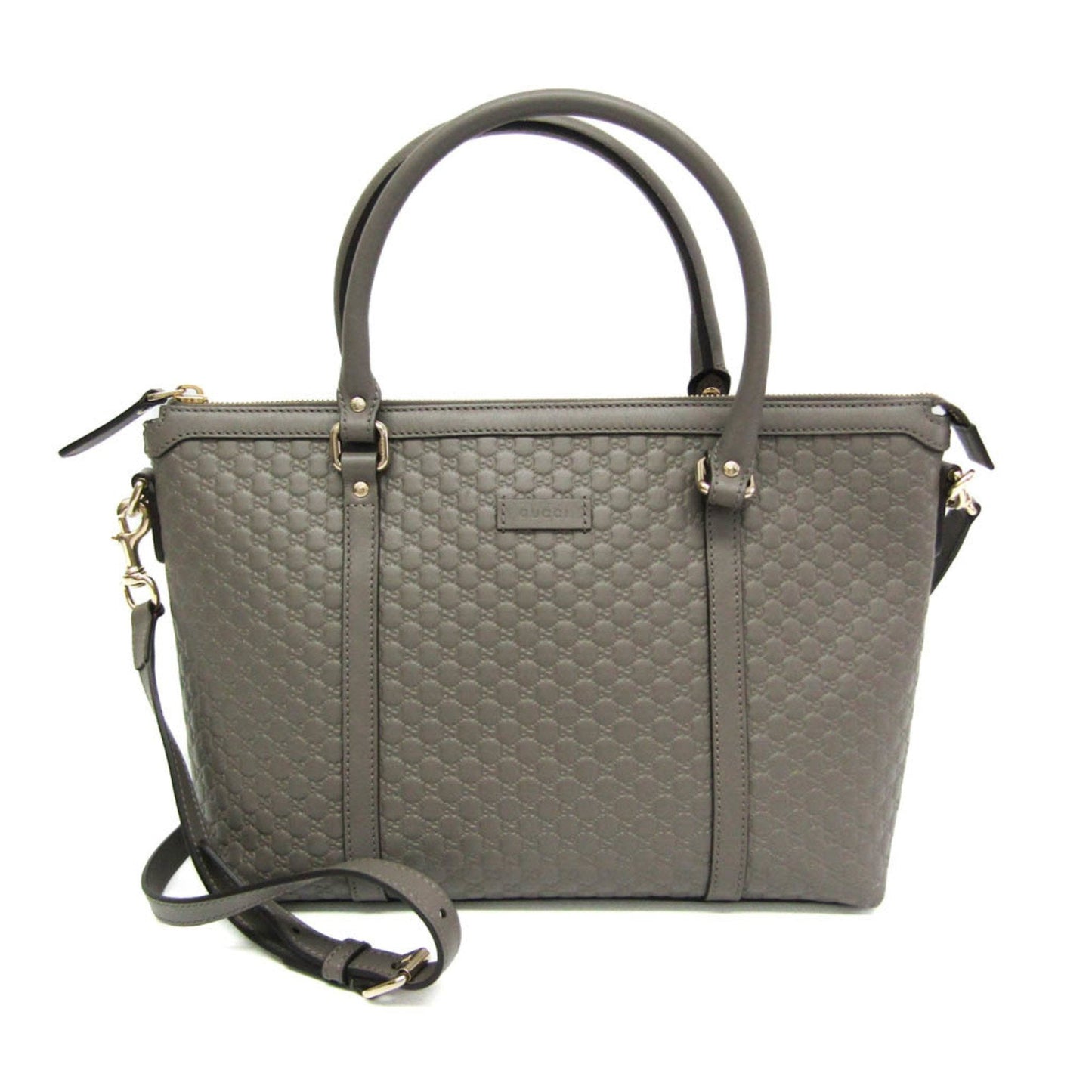 Gucci Micro Guccissima Grey Leather Handbag ()