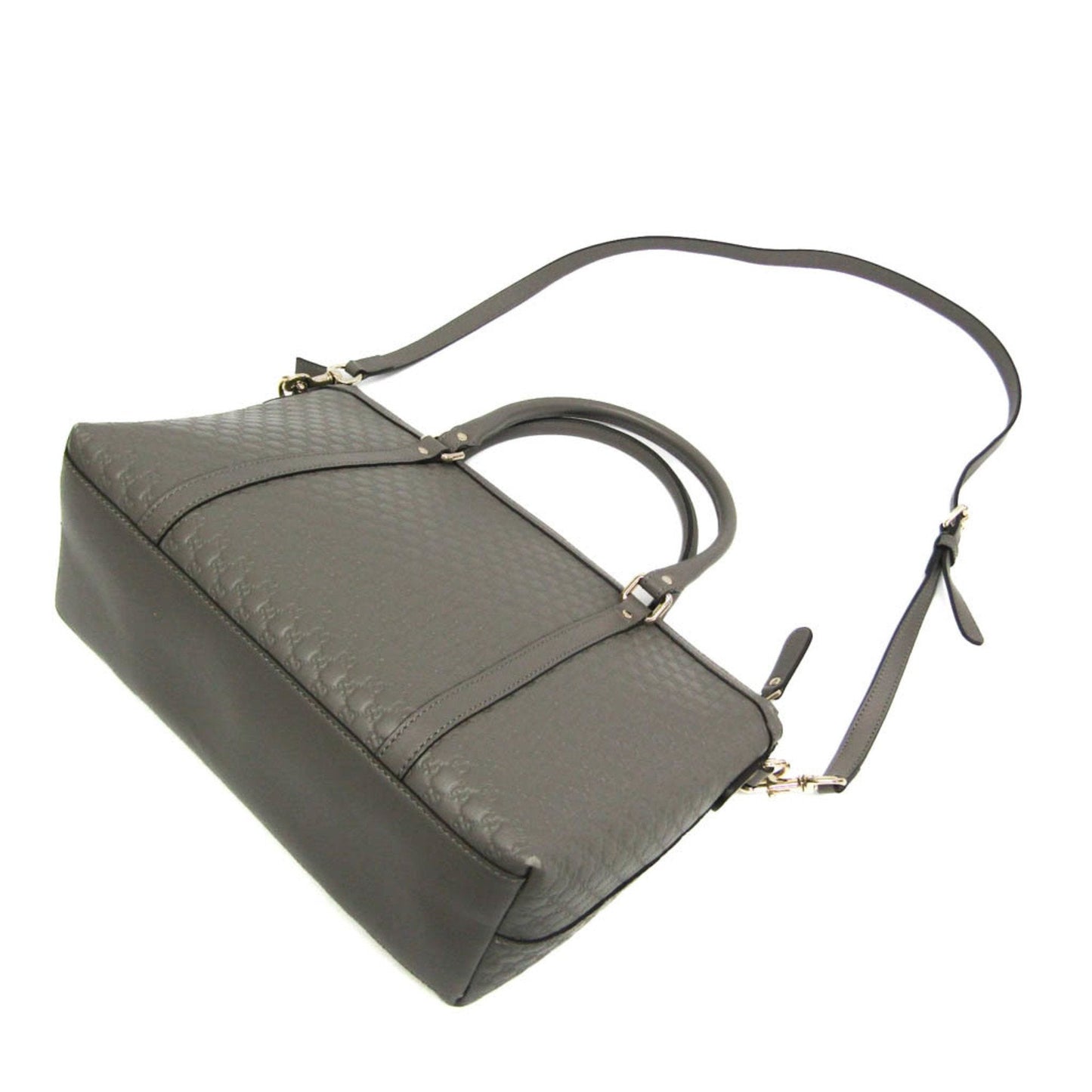 Gucci Micro Guccissima Grey Leather Handbag ()
