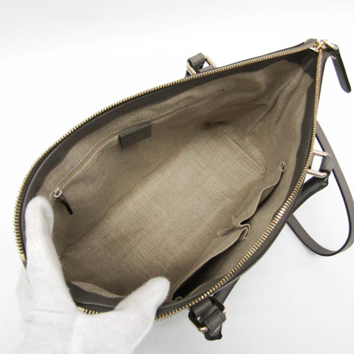 Gucci Micro Guccissima Grey Leather Handbag ()