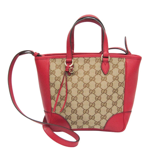 Gucci Gg Canvas Red Canvas Handbag ()