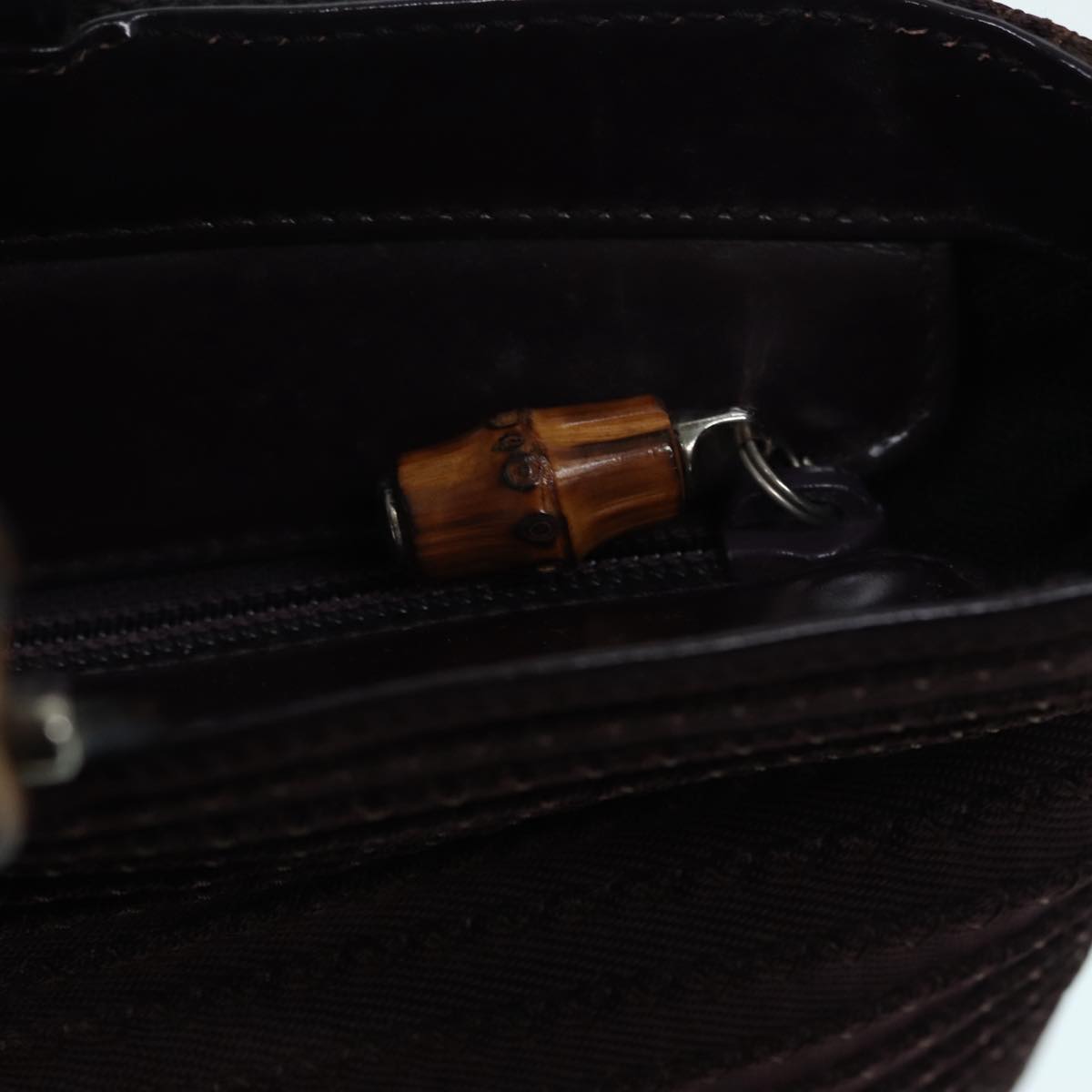 Gucci Bamboo Black Canvas Shoulder Bag ()