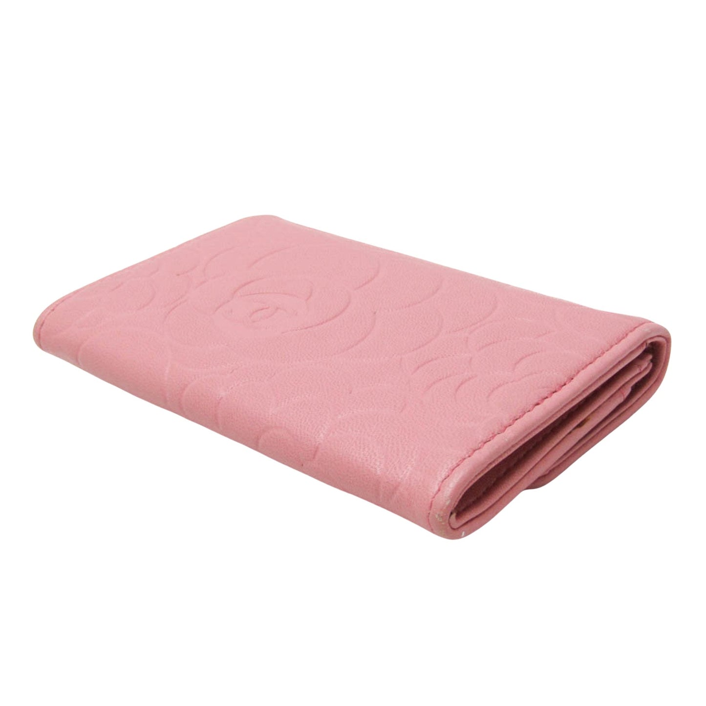Chanel Camellia Pink Leather Wallet  ()