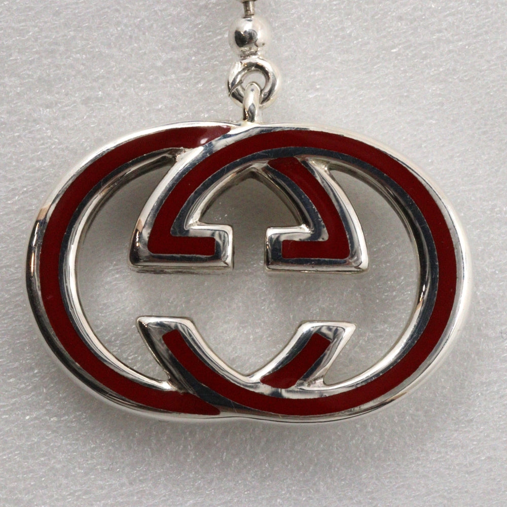 Gucci Interlocking G Silver Leather Bracelet Jewelry ()