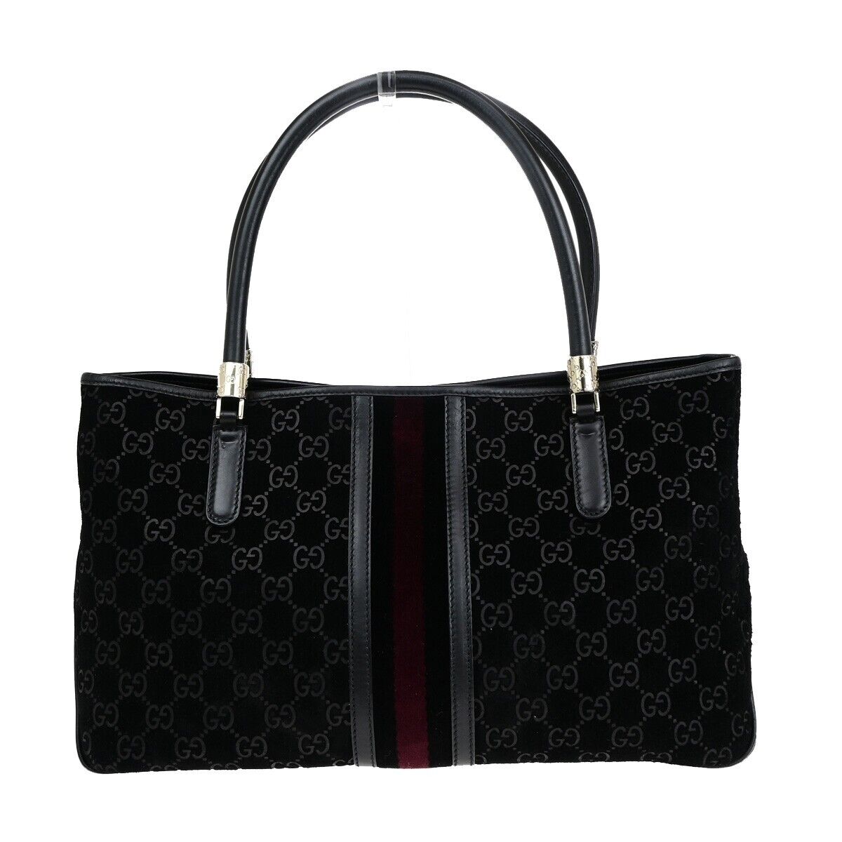 Gucci Sherry Black Suede Shopper Bag ()