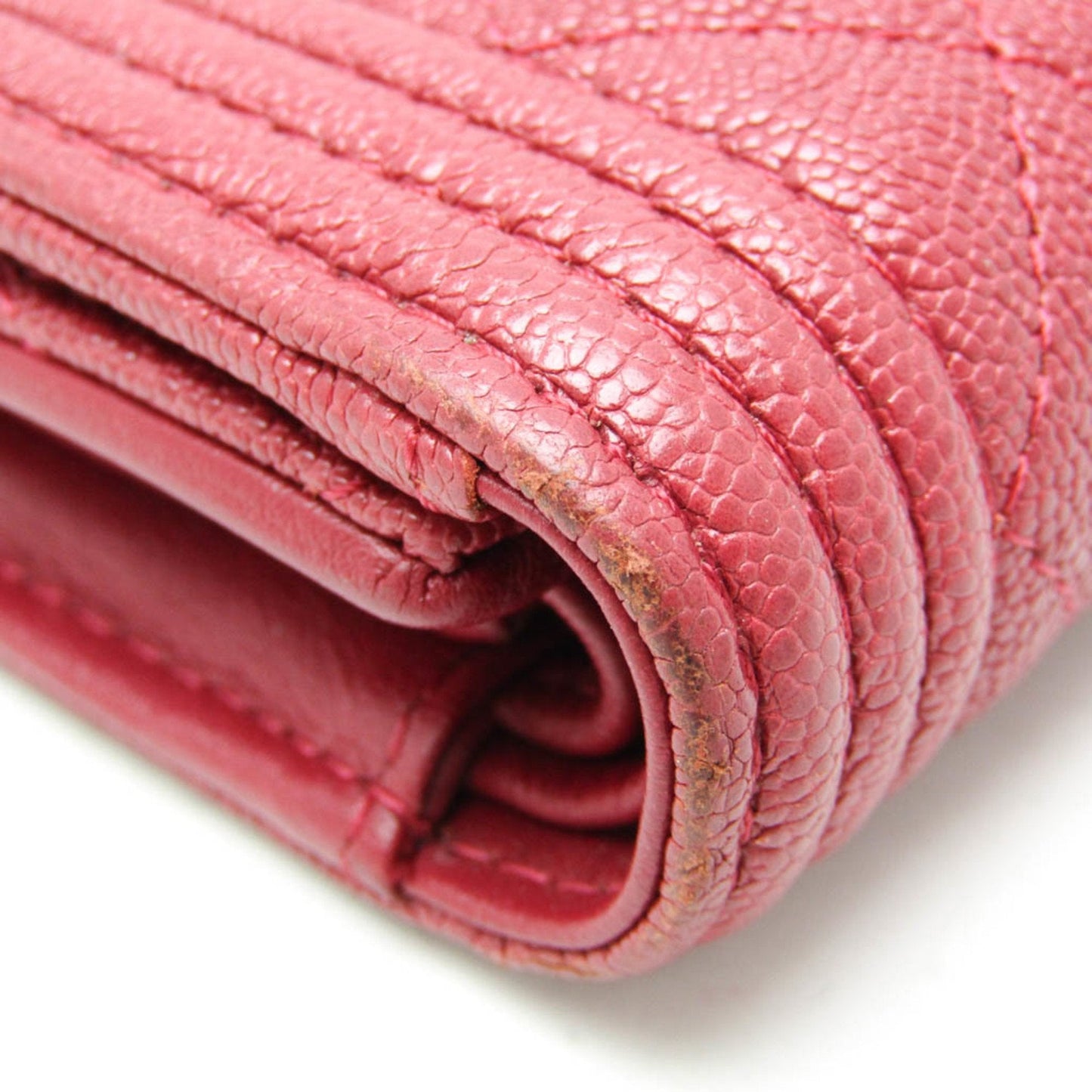 Chanel Boy Red Leather Wallet  ()