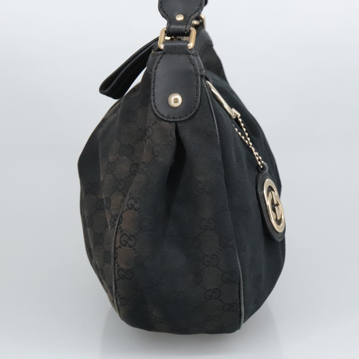Gucci Sukey Black Canvas Shoulder Bag ()