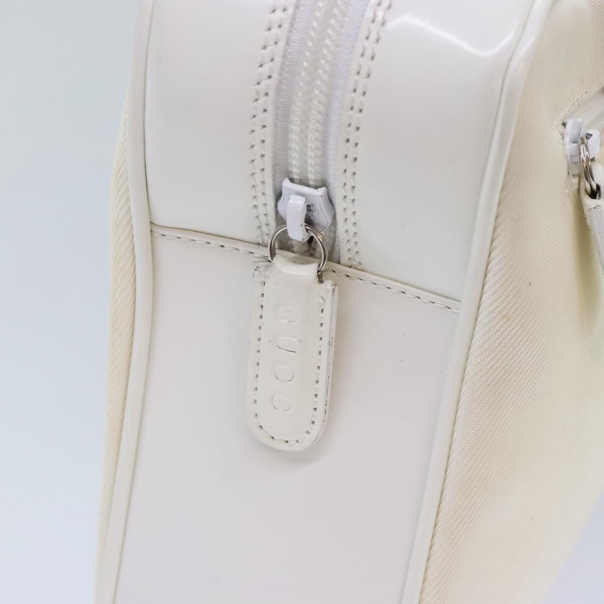 Gucci Bamboo White Leather Handbag ()