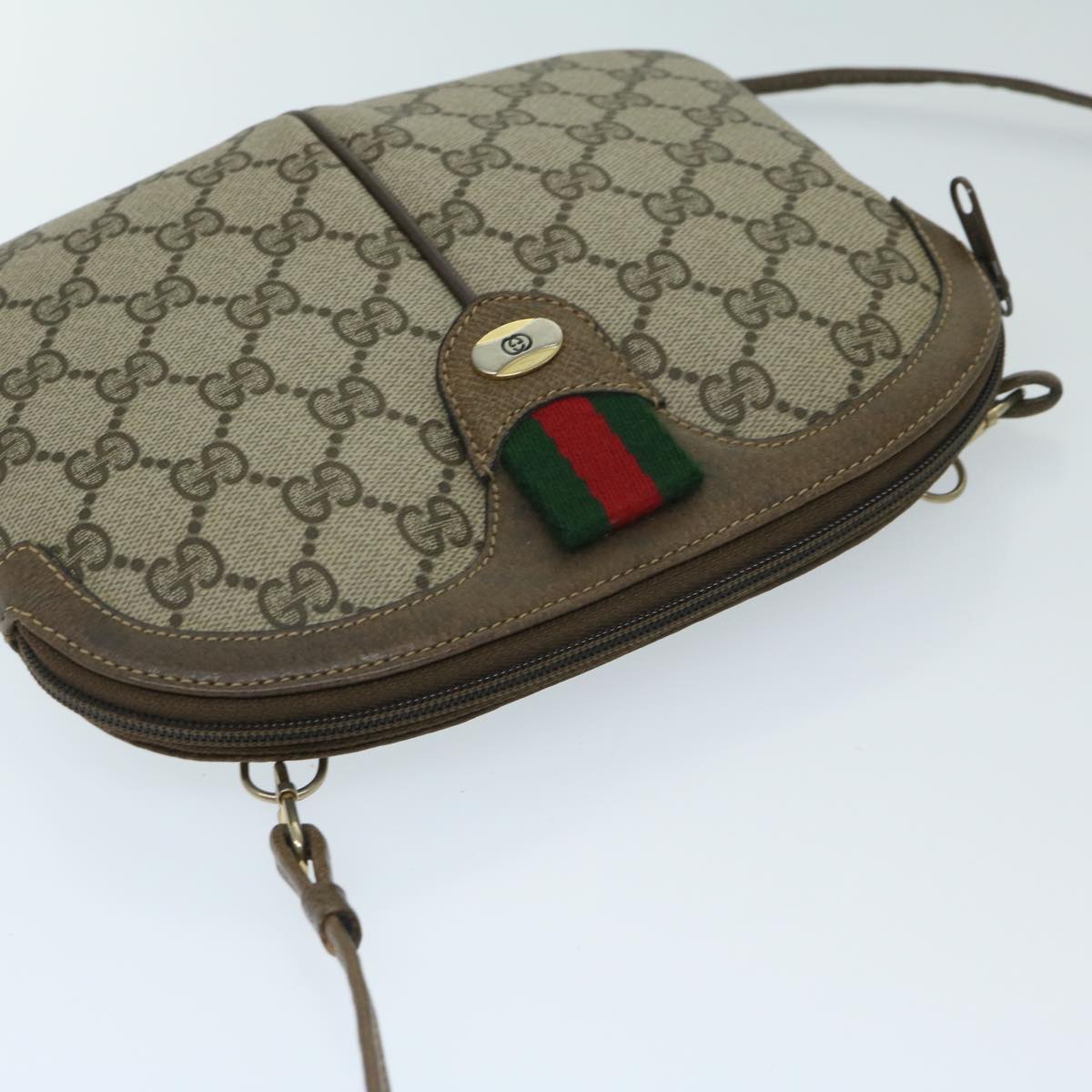 Gucci Ophidia Beige Canvas Shoulder Bag ()