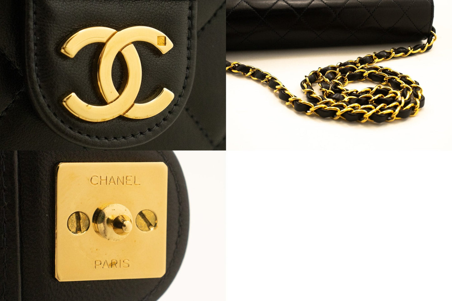 Chanel Black Leather Shoulder Bag ()