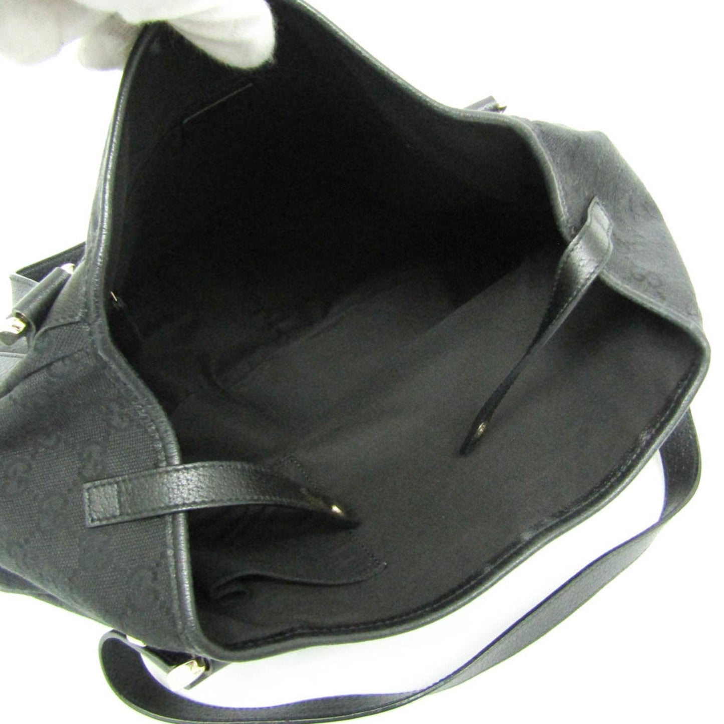 Gucci Black Canvas Tote Bag ()