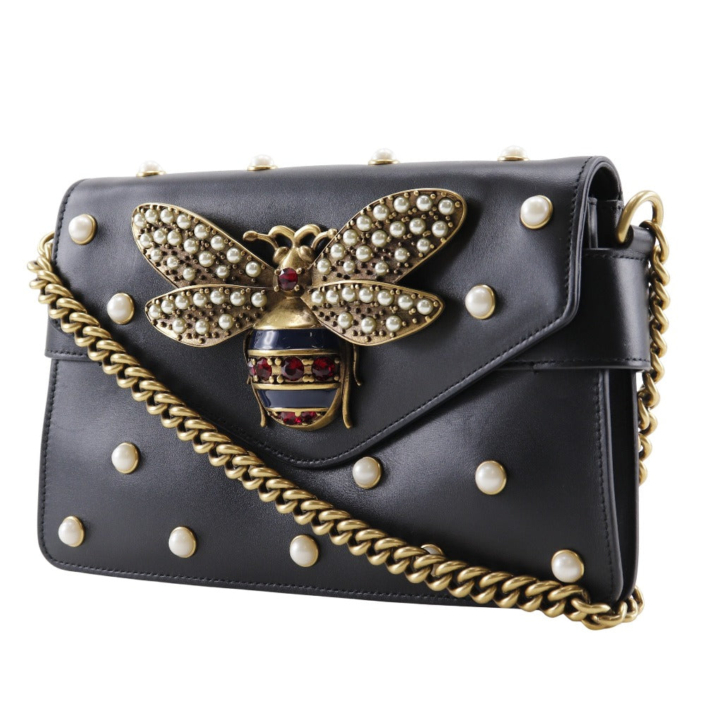 Gucci Broadway Black Leather Shoulder Bag ()