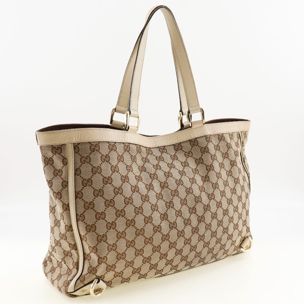 Gucci Abbey Beige Canvas Tote Bag ()