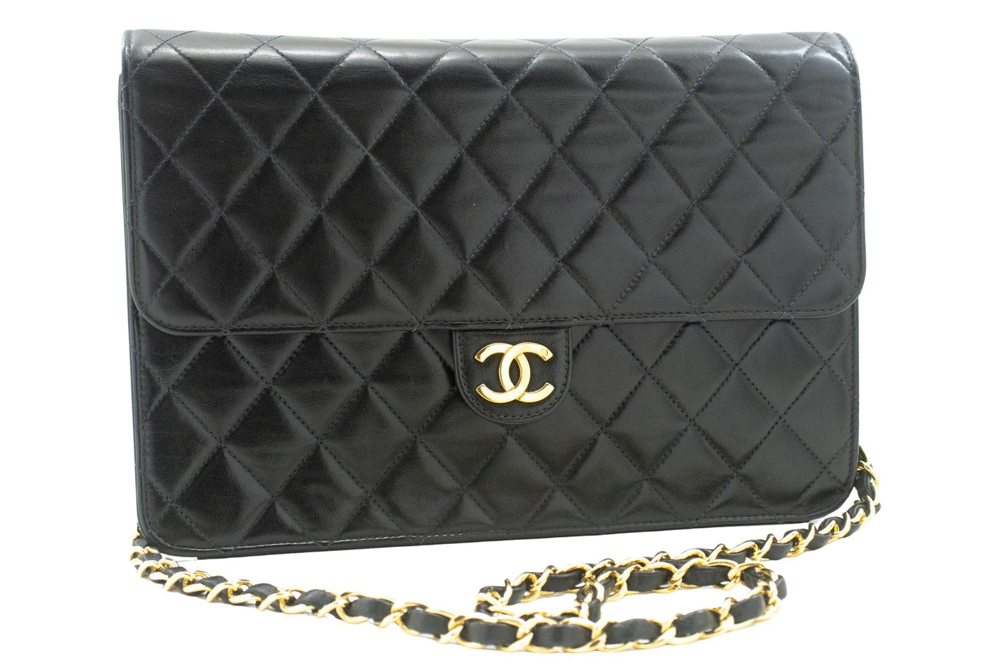 Chanel Black Leather Shoulder Bag ()