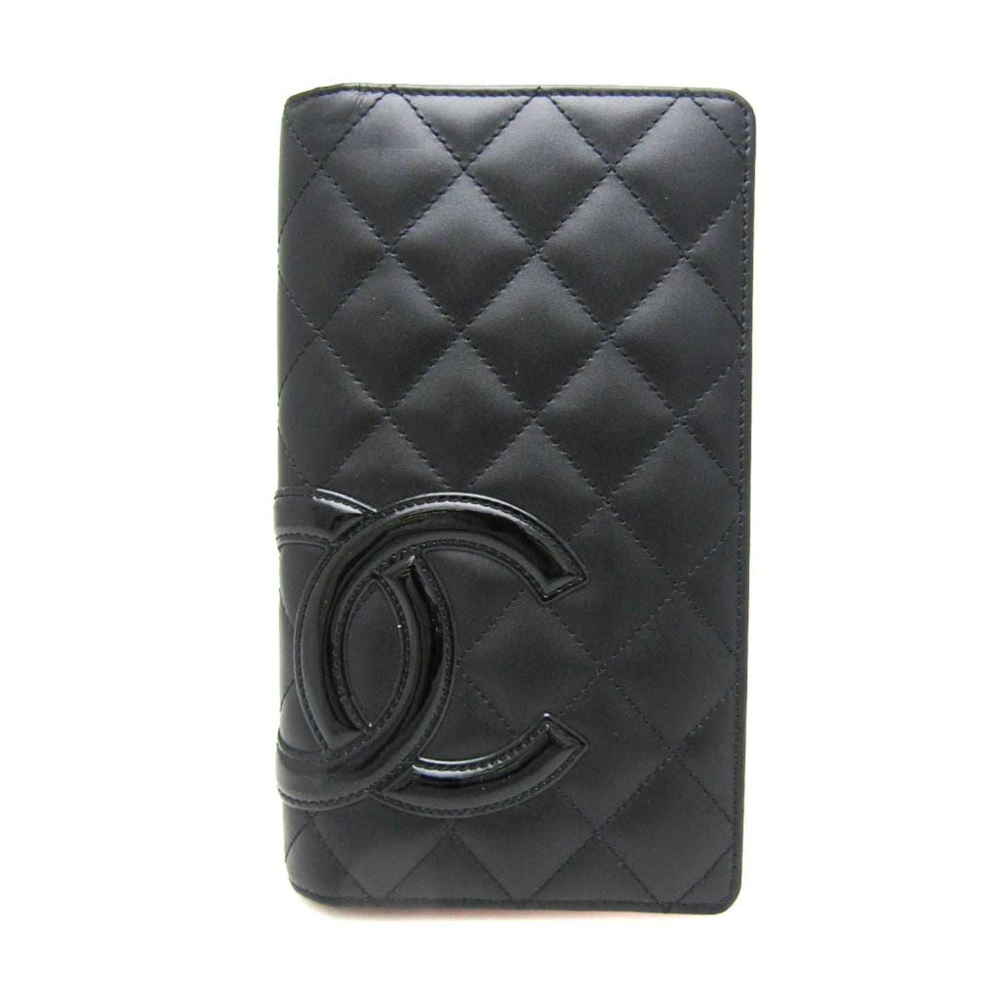 Chanel Cambon Line Black Leather Wallet  ()