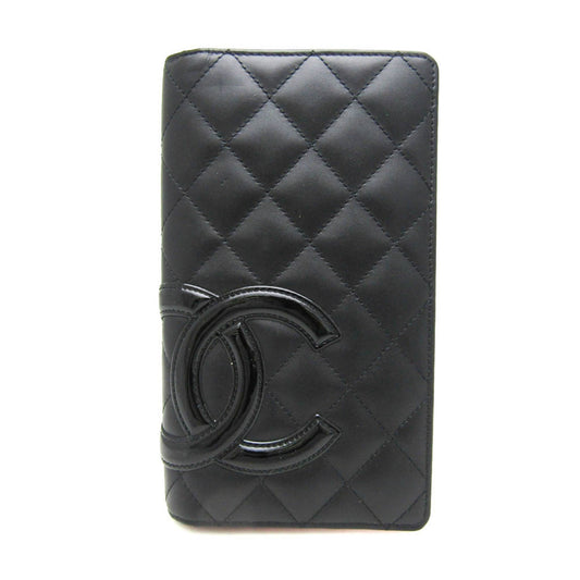 Chanel Cambon Line Black Leather Wallet  ()