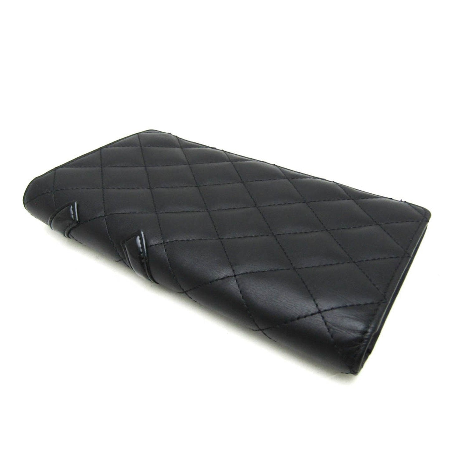 Chanel Cambon Line Black Leather Wallet  ()