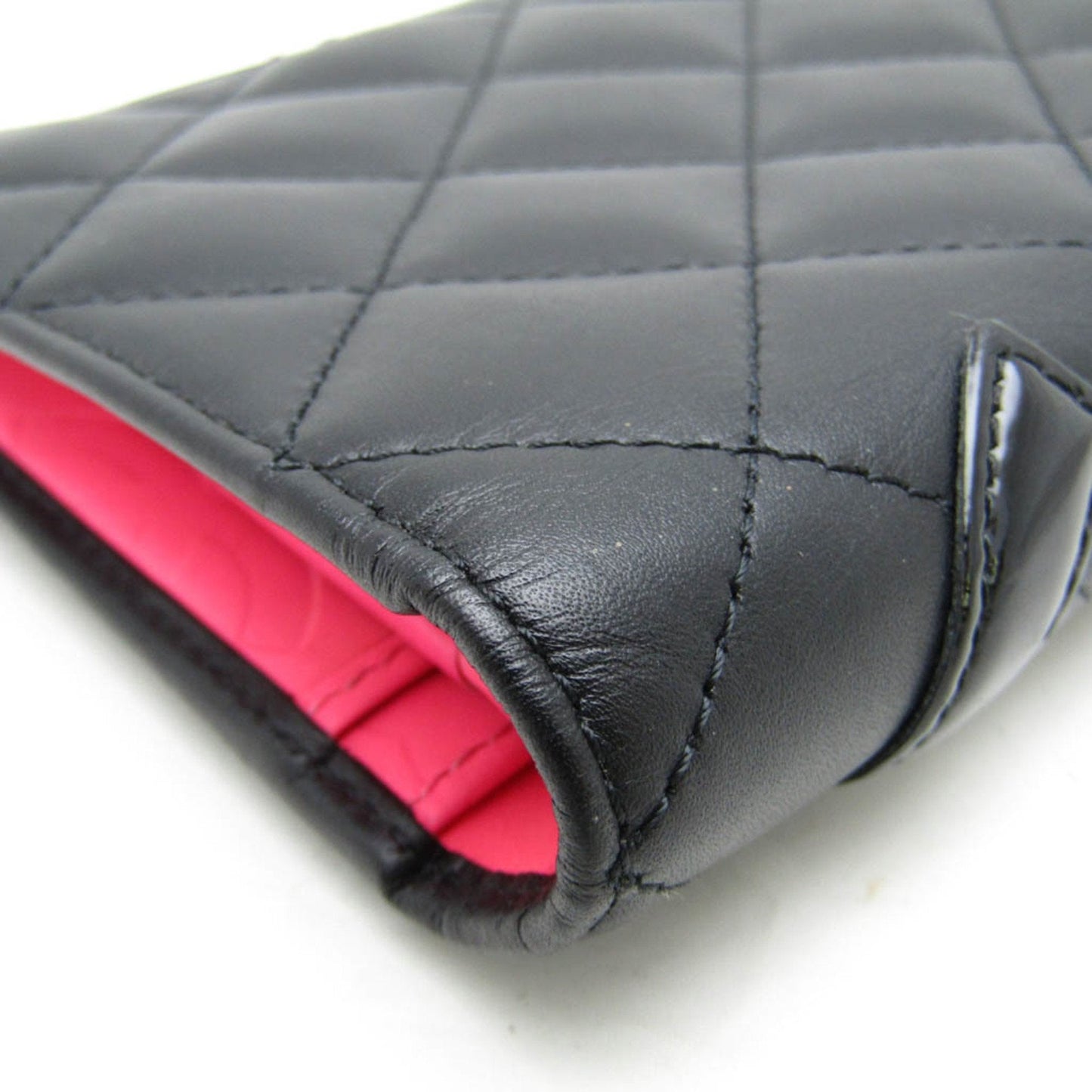 Chanel Cambon Line Black Leather Wallet  ()