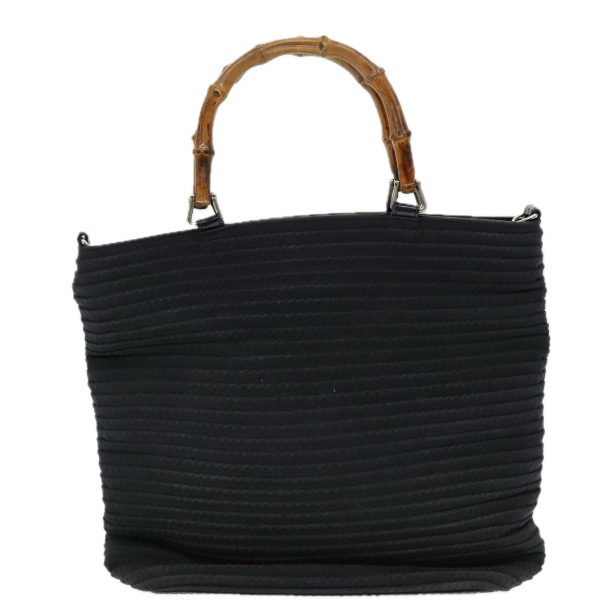 Gucci Bamboo Black Synthetic Handbag ()
