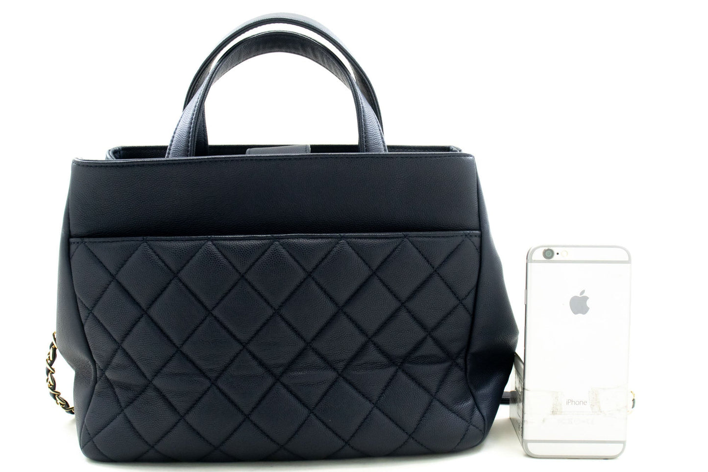 Chanel Business Affinity Navy Leather Shoulder Bag ()