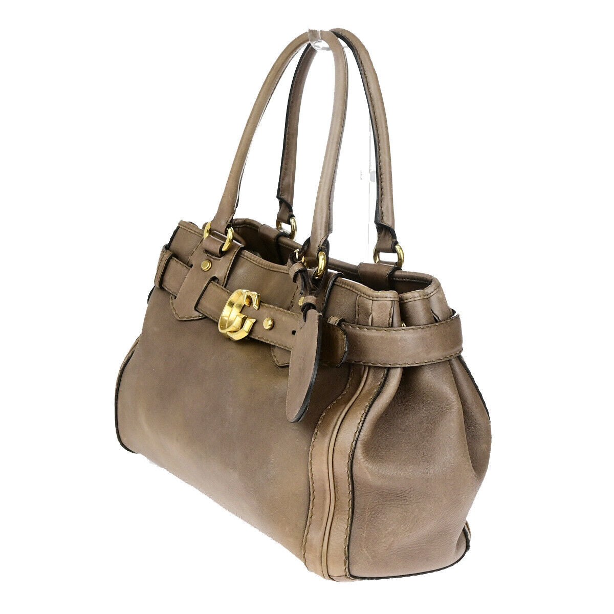 Gucci Running G Brown Leather Shoulder Bag ()