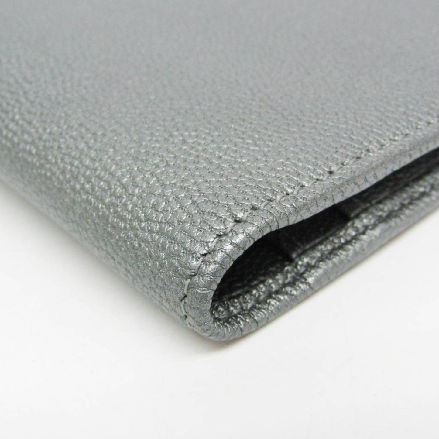 Chanel Coco Mark Silver Leather Wallet  ()