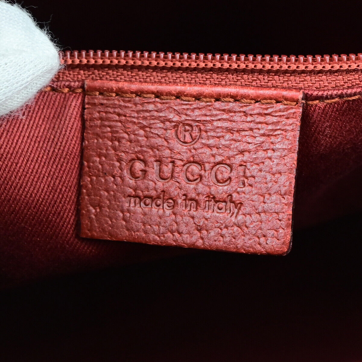 Gucci Guccissima Orange Canvas Handbag ()
