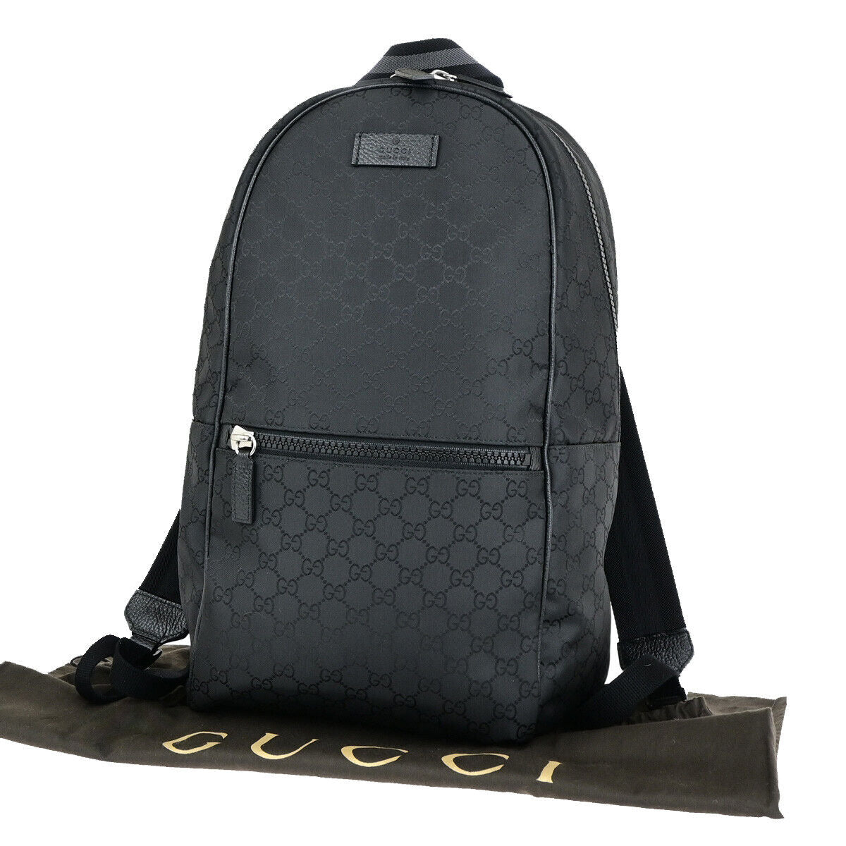 Gucci Sherry Black Synthetic Backpack Bag ()