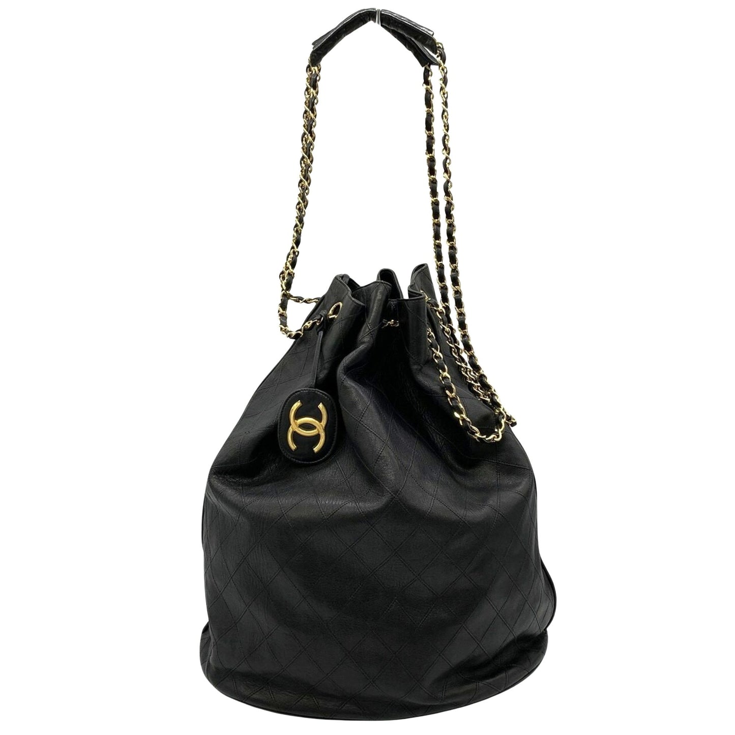 Chanel Black Leather Shopper Bag ()