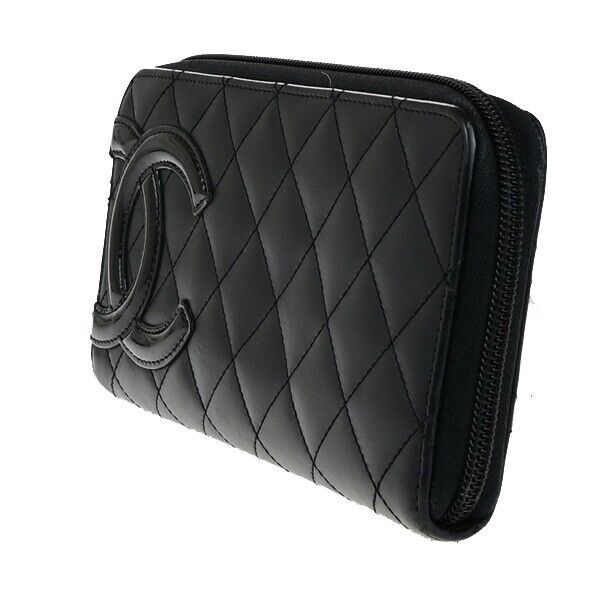 Chanel Cambon Black Leather Wallet  ()