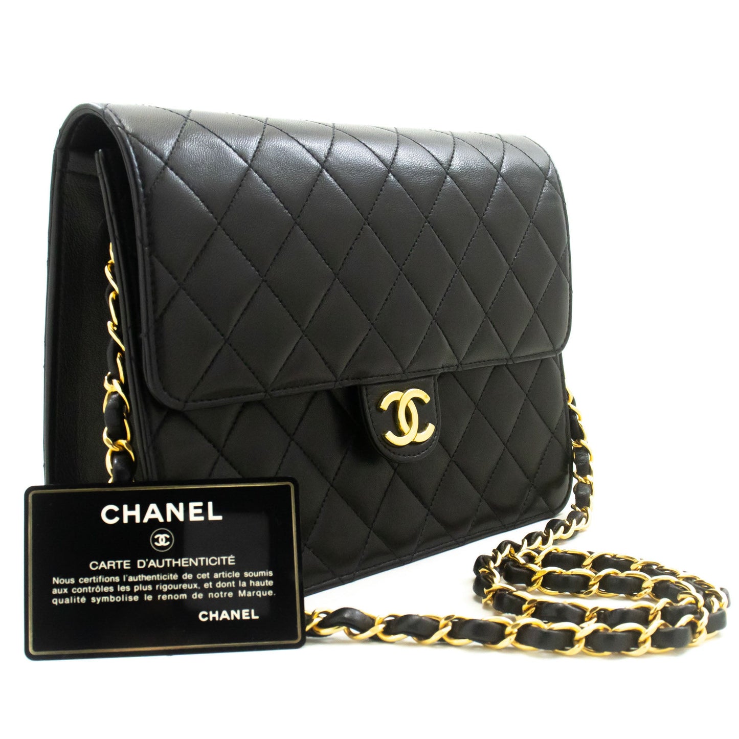 Chanel Black Leather Shoulder Bag ()