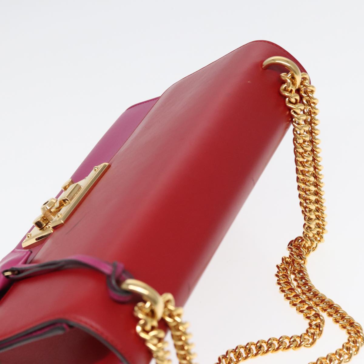Gucci Padlock Red Leather Shoulder Bag ()