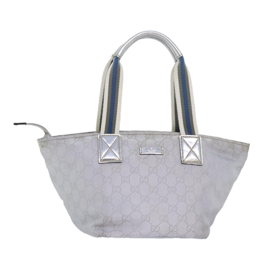 Gucci Gg Canvas Silver Canvas Tote Bag ()