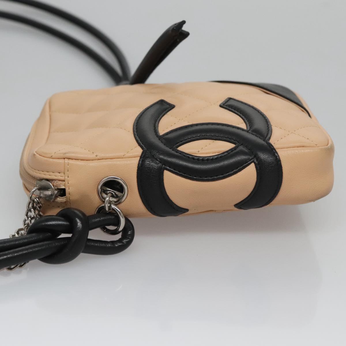Chanel Cambon Line Beige Leather Shoulder Bag ()