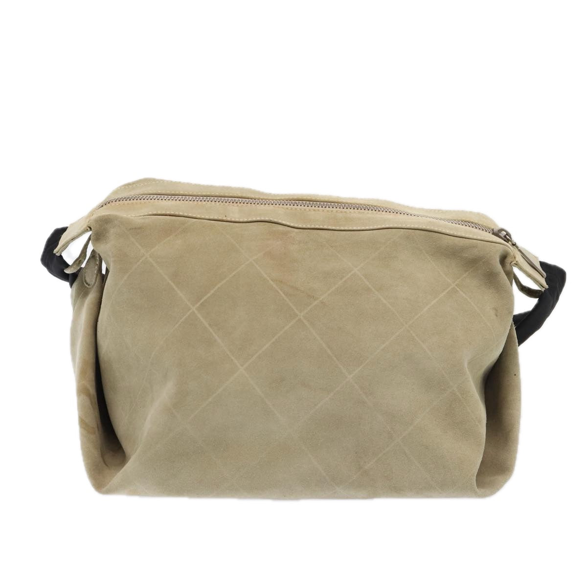Chanel Beige Suede Shoulder Bag ()