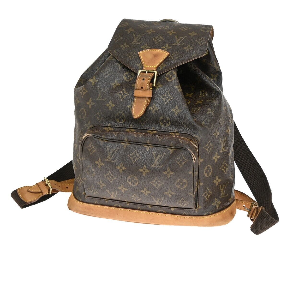 Louis Vuitton Montsouris Gm  Canvas Backpack Bag ()