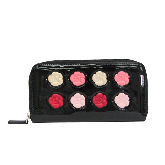 Chanel Black Patent Leather Wallet  ()