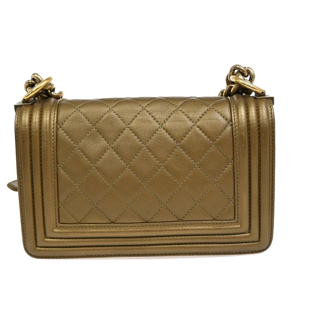 Chanel Boy Gold Leather Shoulder Bag ()