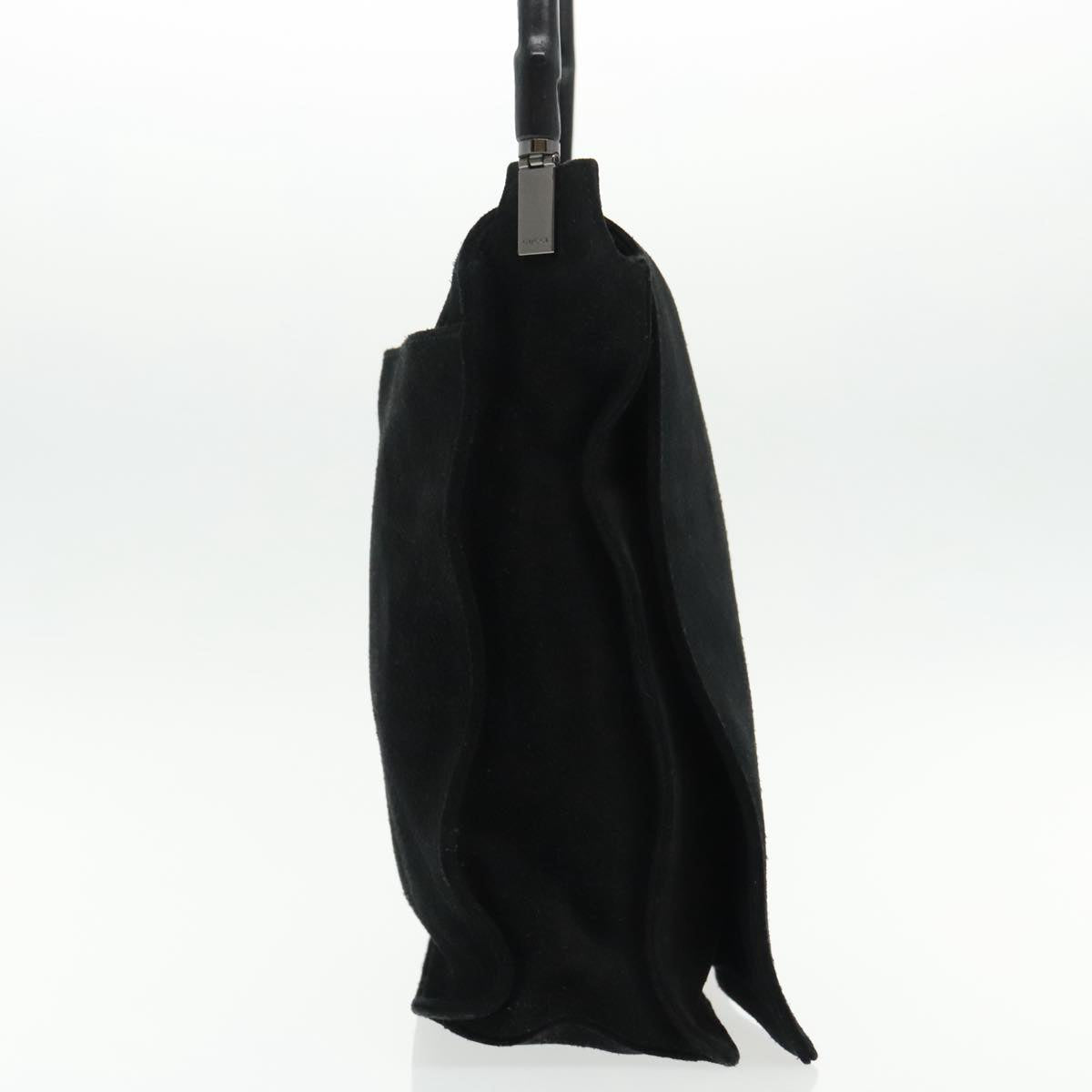 Gucci Bamboo Black Suede Shoulder Bag ()