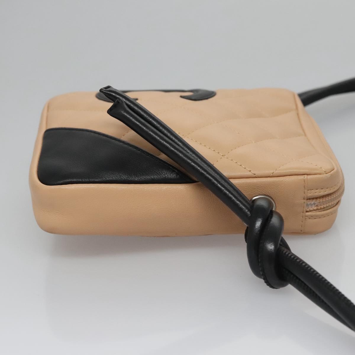 Chanel Cambon Line Beige Leather Shoulder Bag ()