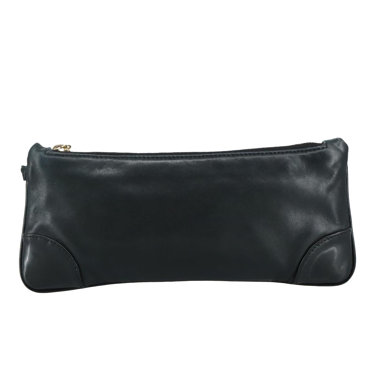 Chanel Camélia Black Leather Clutch Bag ()