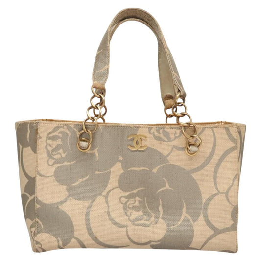 Chanel Camellia Beige Wood Shoulder Bag ()