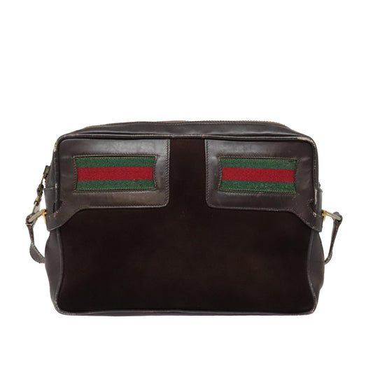 Gucci Sherry Brown Suede Shoulder Bag ()