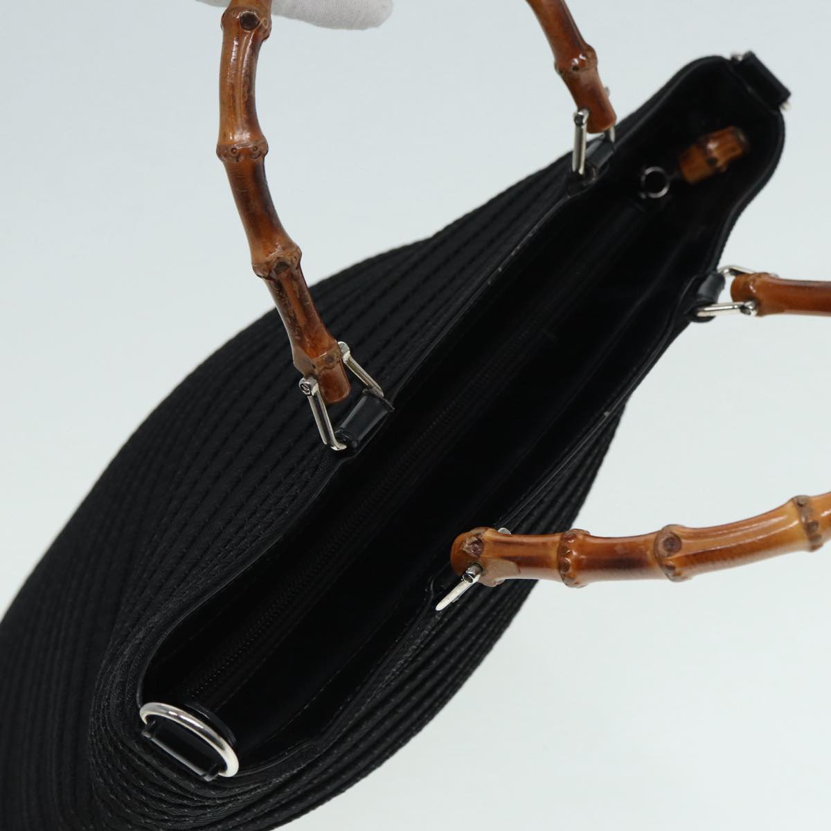 Gucci Bamboo Black Synthetic Shoulder Bag ()