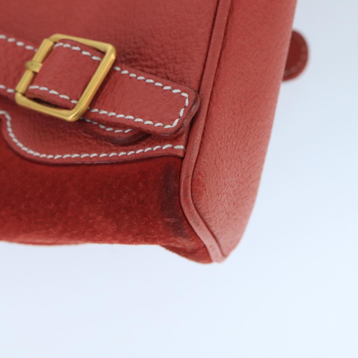 Gucci Bamboo Red Suede Backpack Bag ()