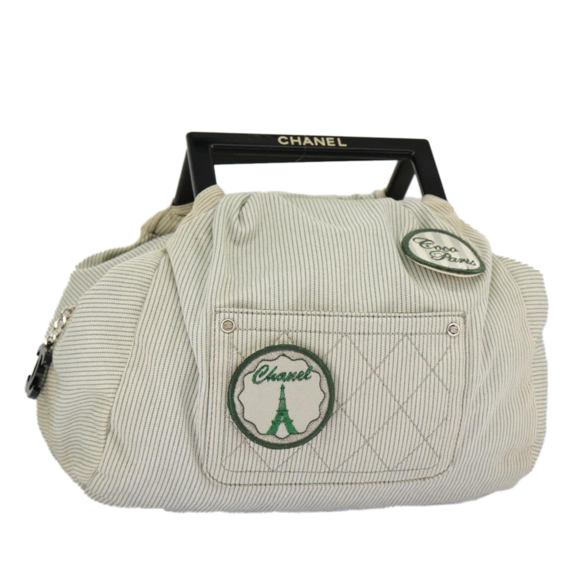 Chanel Beige Canvas Handbag ()