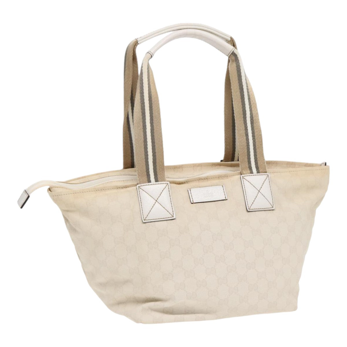 Gucci Gg Canvas White Canvas Tote Bag ()