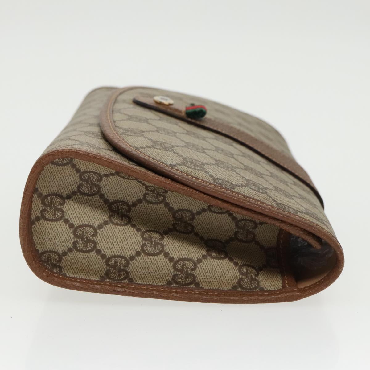 Gucci Gg Supreme Brown Canvas Clutch Bag ()