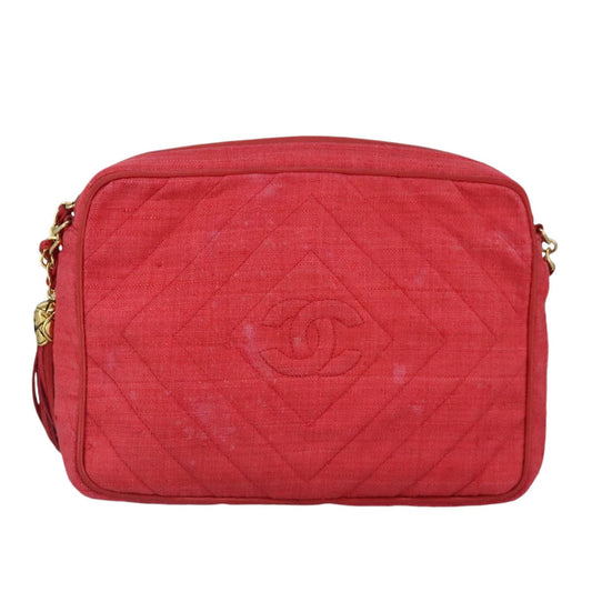 Chanel Camera Red Canvas Shoulder Bag ()