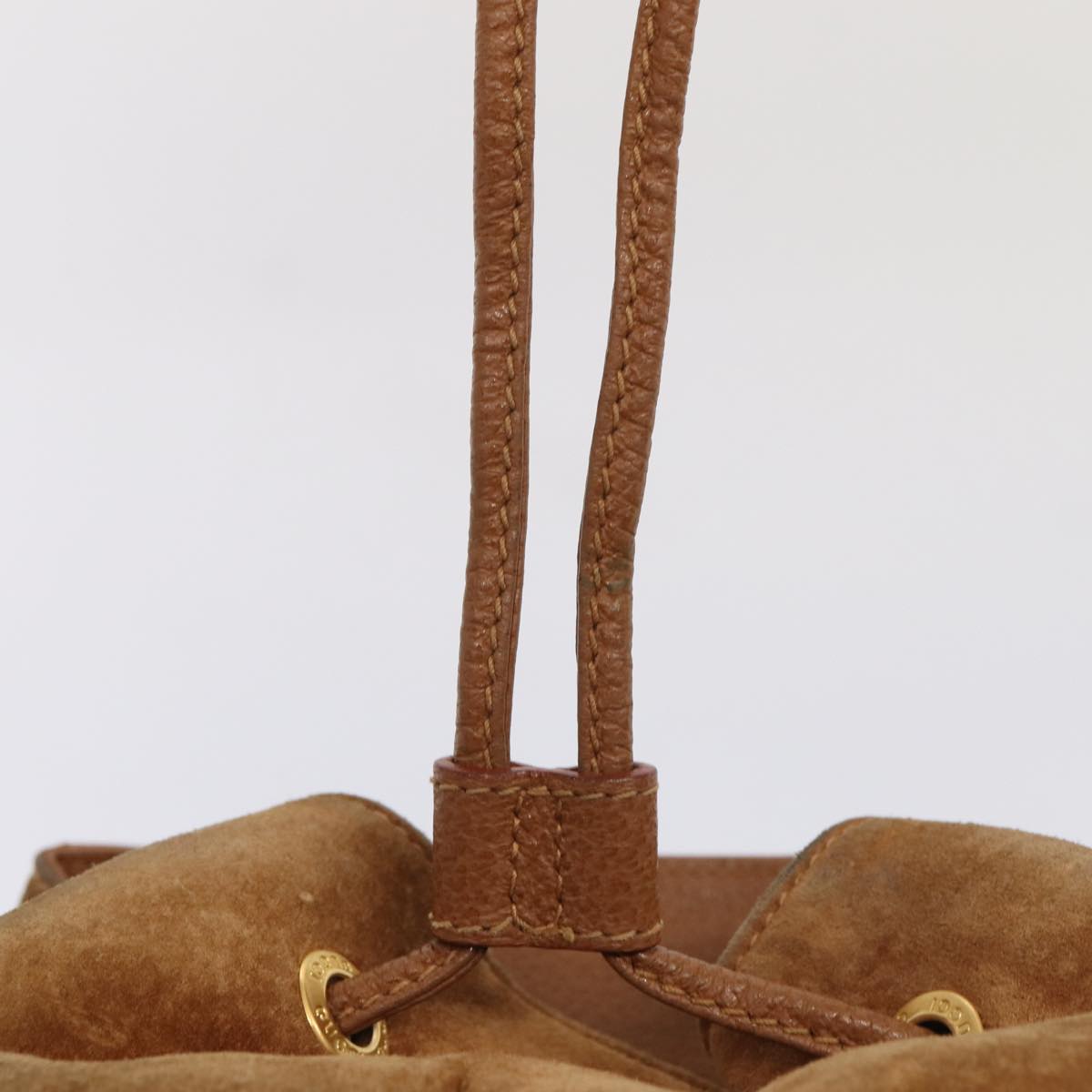 Gucci Bamboo Brown Suede Backpack Bag ()