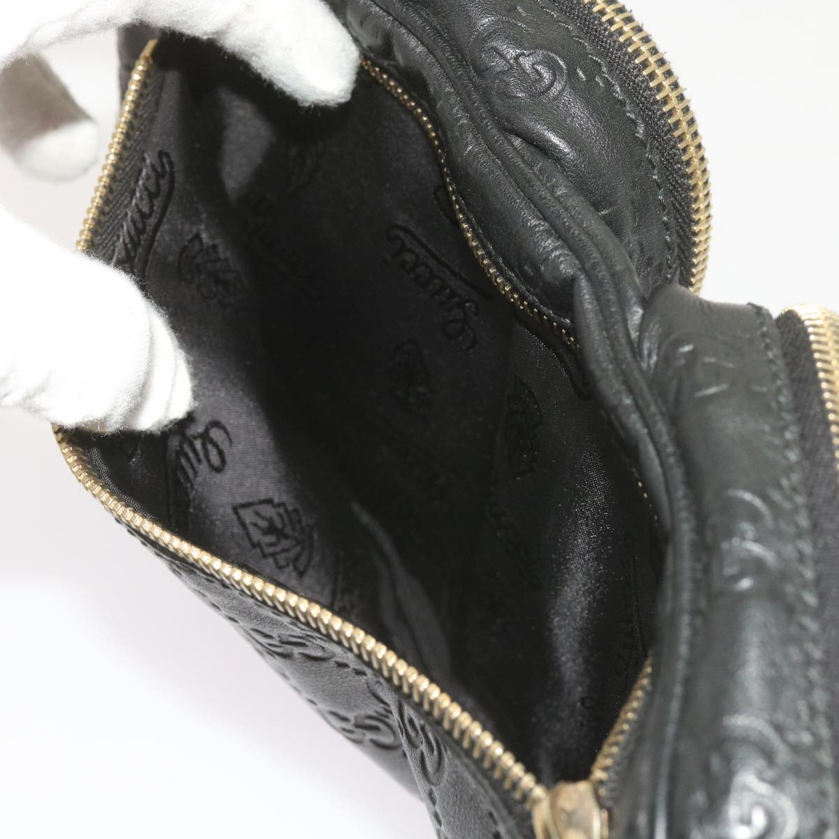 Gucci Gg Signature Black Leather Shoulder Bag ()